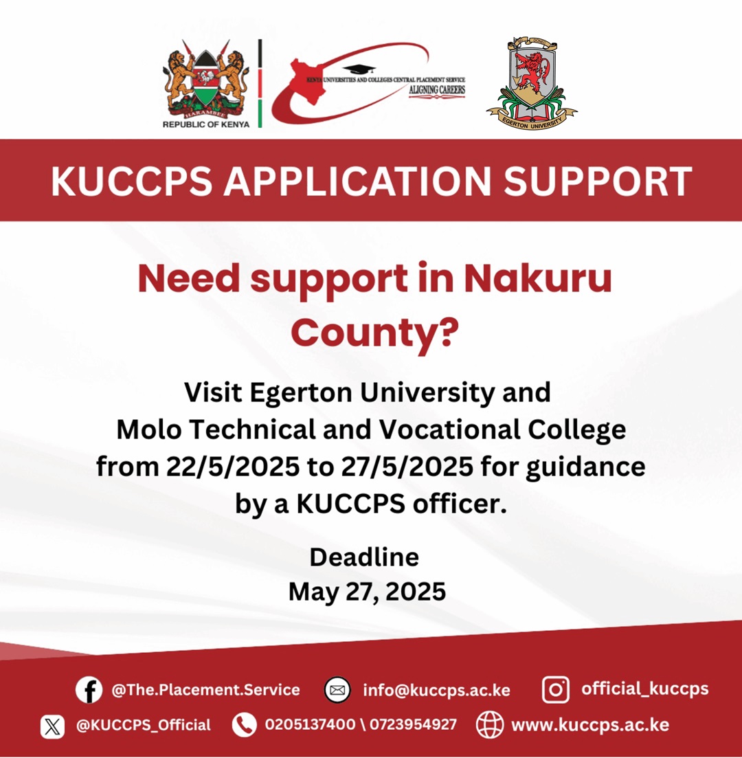 KUCCPS 27TH DEADLINE 2025 