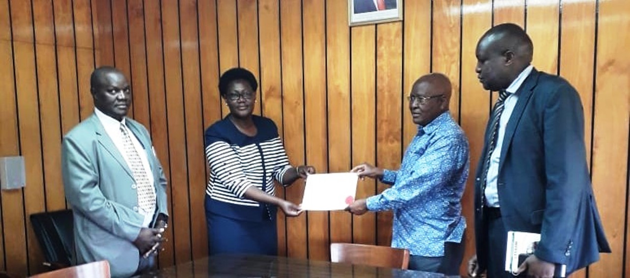 Courtesy call to the acting Vice-Chancellor by the Dean, Faculty of Law- to hand over Certificate of full accreditation